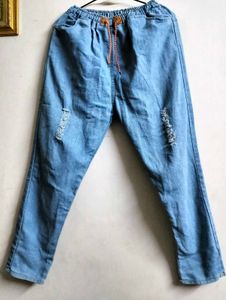 Distressed Light Wash Jeans
