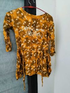 Stylish Mustard Printed Top