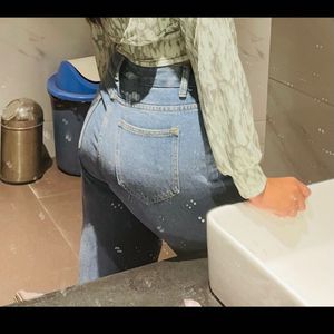 High-Waisted Wide Leg Jeans