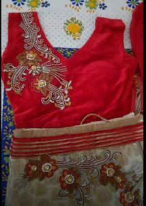 Red Embroidered Blouse