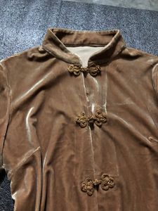 Chinese Vintage Velvet Mandarin Collar Jacket