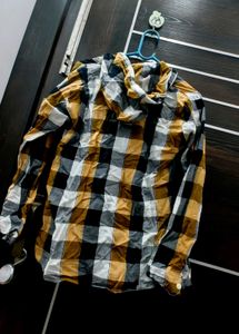 Checkered Shirt with Hood