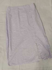 Purple striped skirt