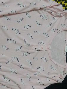 Pink Floral Long Sleeve Top
