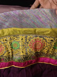 Brown &amp; Gold Embroidered Anarkali Dress