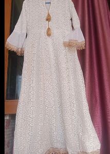 Chikankari Partywear Anarkali Kurti Gown