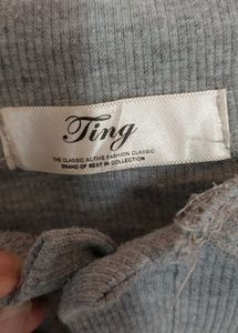 Gray Long Sleeve Top