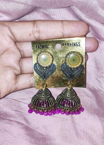 Boho Jhumka Earrings