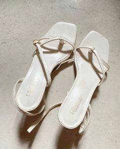 Truffle collection elegant white heels