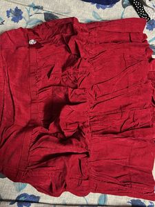 Red Ruffled Skirt