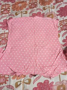Pink Polka Dot Top