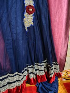 Navy Blue Anarkali Suit Wedding Season