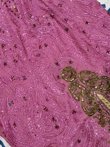 Women Pink Georgette Embellished Kurti