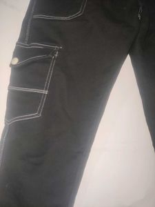 Cargo Jeans Black Colour