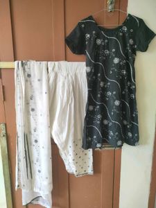 Black Embroidered Kurta Set