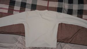 Meesho White floral Crop Top
