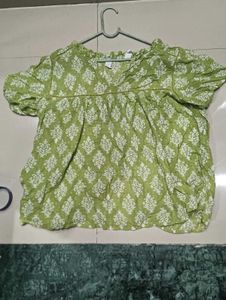 Green Kurti/ Peplum Top