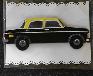 Taxi Hand-painted Fridge Magnet