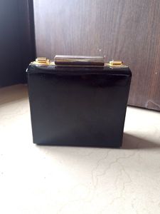 Vintage Black Box Clutch