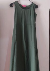 Solid Crepe Kurti With Removable Jacket