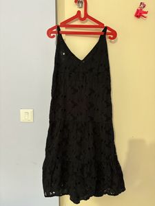 Cotton Black Dress Size M