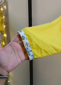 Yellow Printed Women Kurta 3XL