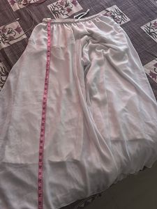 Women White Georgette Plazzo