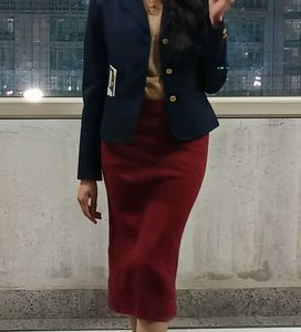 Navy Blazer with Gold Buttons
