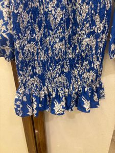 Blue Floral Mini Dress