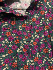 Zudio Crop Floral Multicoloured Shirt