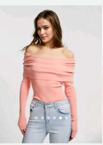 Pink Off Shoulder Top