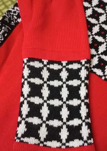 Red &amp; Black Print Kurta