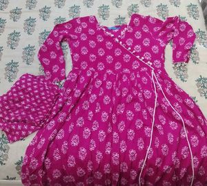 Pink Printed Kurta Set