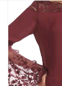 Elle Studio Boat Neck Top With Bell Sleeves