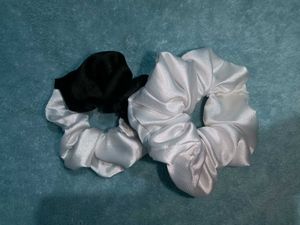 2 Pair Of Satin Scrunchies