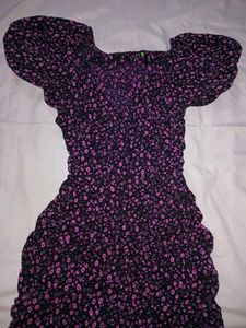 A-Line Pink,Black Dress Size:- S
