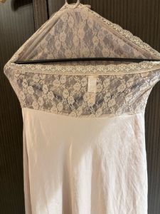 Beautiful Lace Trim Halter Maxi Dress
