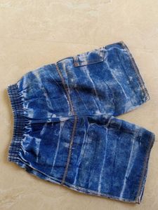Vintage Tie-Dye Denim Shorts
