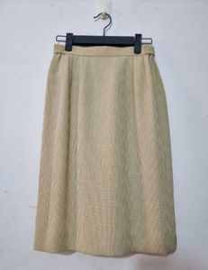 Beige Midi Skirt