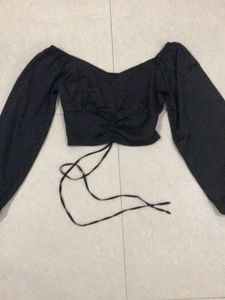 black crop top for women