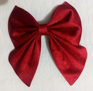 red bow hair clip