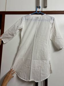 White Embroidered kurti