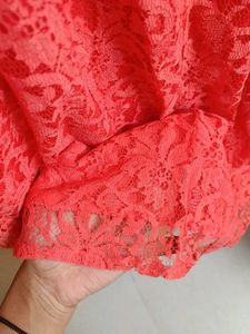 Coral Lace Dress