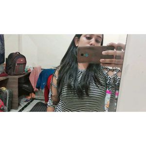Striped Off-Shoulder Top