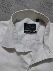J.Hampstead White Designed Half Sleeve Shirt
