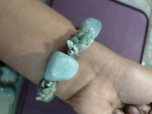 POWERFUL NATURAL GREEN JADE GEMSTONE BRACELET