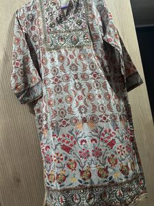 Grey Short Top And Sharara Pants