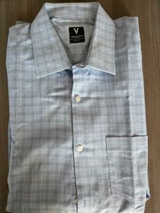 VAN HEUSEN BUISNESS Checked Pattern Shirt 42&#34;