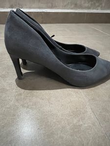 H&amp;M Grey Suede Heels