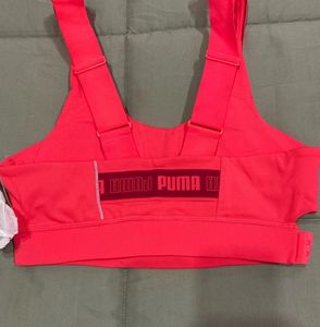PUMAWomen Sports Lightly Padded Bra (Pink)
